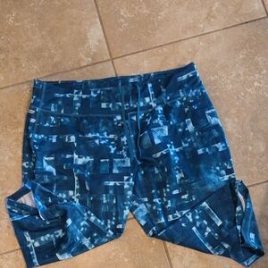 Danskin Teal Patterned Activewear Shorts